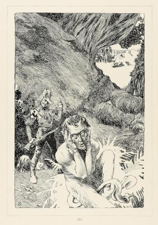 Koloman Moser, Illustration "Der alte Forstwart erzählt" von Rudolf Baumbach, 1897, Buchdruck,  ...