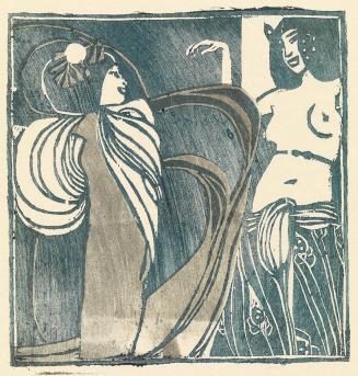 Koloman Moser, Probedruck Tanz, 1902, Holzschnitt auf Papier, Blattmaße: 25 × 20,2 cm, Germanis ...