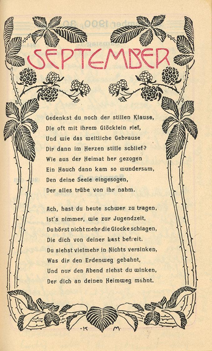 Koloman Moser, Bücher (1895–1915), 1900, Buchdruck in Farbe, Blattmaße: 13,1 × 8,2 cm, Wienbibl ...