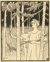 Koloman Moser, Illustration "Die Grubegger Roserl" von Hans Fraungruber, 1895, Buchdruck, Blatt ...