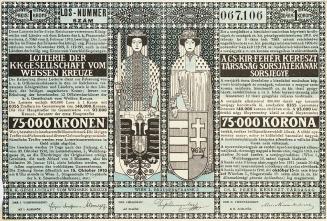 Koloman Moser, Lotterie-Los, um 1906, Buchdruck, Blattmaße: 13,3 × 19,9 cm, Österreichische Nat ...