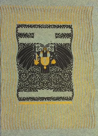 Koloman Moser, Probedruck "Fünfundzwanzig Jahre Postsparkasse", 1908, Buchdruck in Farbe, Blatt ...