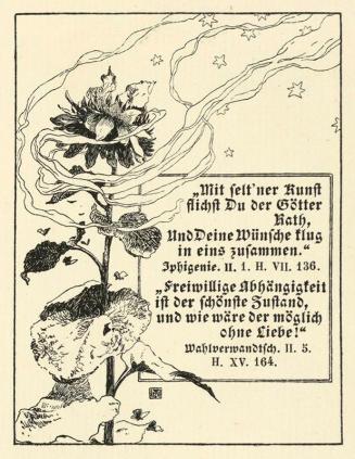 Koloman Moser, Illustration, 1896, Buchdruck, Blattmaße: 13,9 × 10,9 cm, Österreichische Nation ...