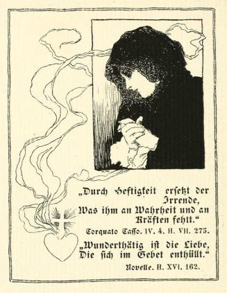 Koloman Moser, Illustration, 1896, Buchdruck, Blattmaße: 13,9 × 10,9 cm, Österreichische Nation ...