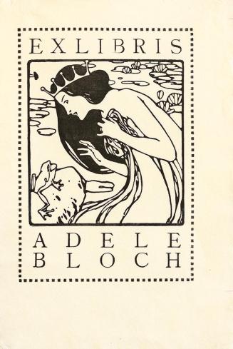Koloman Moser, Exlibris Adele Bloch, 1905, Klischee, Blattmaße: 19 x 13 cm, Österreichische Nat ...