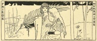 Koloman Moser, Illustration "Prinzessin Humanitas" von Bertha Katscher, 1895, Buchdruck, Blattm ...