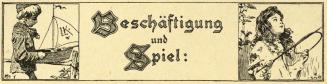 Koloman Moser, Illustration "Beschäftigung und Spiel", 1895, Buchdruck, Blattmaße: 19,5 × 14 cm ...