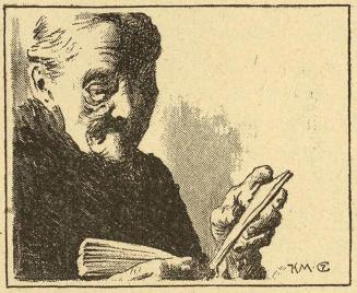 Koloman Moser, Illustration "Das Thränenkränzlein" von J. Jelem, 1895, Buchdruck, Blattmaße: 19 ...
