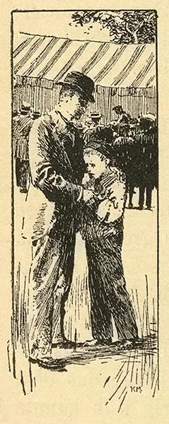Koloman Moser, Illustration "Der kleine Kunstreiter" von A. C. Moineau, 1896, Buchdruck, Blattm ...