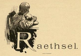 Koloman Moser, Illustration "Raethsel", 1896, Buchdruck, Blattmaße: 19,5 × 14 cm, Österreichisc ...