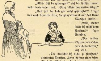 Koloman Moser, Illustration "Ännchens Weihnachtsabend" von Anton Weis, 1896, Buchdruck, Blattma ...