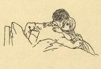 Koloman Moser, Illustration "Ännchens Weihnachtsabend" von Anton Weis, 1896, Buchdruck, Blattma ...