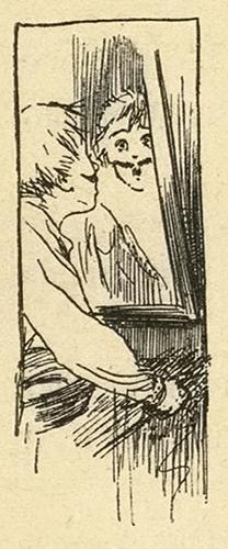 Koloman Moser, Illustration "Der Schnurrbart" von J. M. Thetter, 1896, Buchdruck, Blattmaße: 19 ...