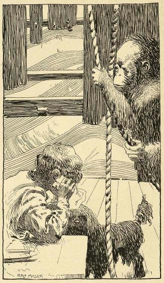 Koloman Moser, Illustration "Ein treuer Dienser seines Herrn" von Josef Wichner, 1897, Buchdruc ...