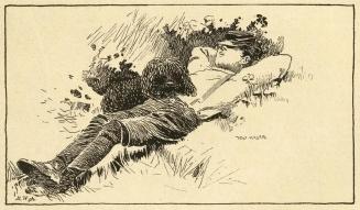 Koloman Moser, Illustration "Ein treuer Dienser seines Herrn" von Josef Wichner, 1897, Buchdruc ...