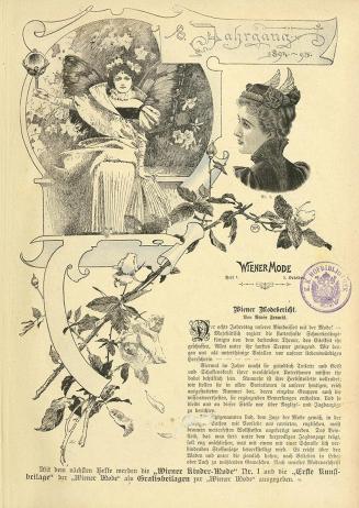 Koloman Moser, Titelblatt, 1894, Buchdruck, Blattmaße: 31,2 × 22,5 cm, Österreichische National ...