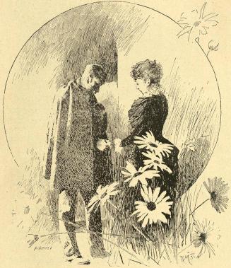 Koloman Moser, Illustration "Abschied" von Marie Eugenie Delle Grazie, 1894, Buchdruck, Blattma ...