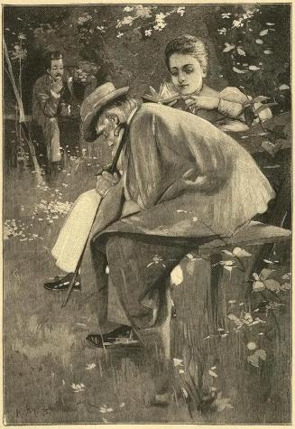 Koloman Moser, Illustration "Die Frühlingsgnade" von Ulrich Frank, 1895, Buchdruck, Blattmaße:  ...