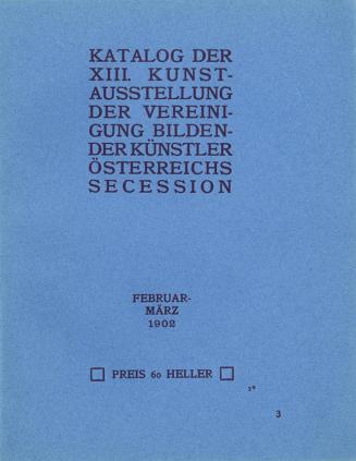 Koloman Moser, Titelblatt, 1902, Buchdruck, 16,5 × 13 cm, Belvedere, Wien, Inv.-Nr. 2981