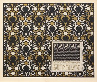 Koloman Moser, Vorsatzpapier Sternblume, 1901, Farblithografie, Blattmaße: 24,7 × 29,7 cm, Wien ...