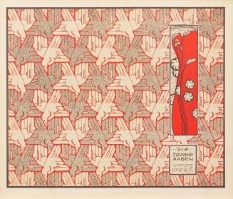 Koloman Moser, Vorsatzpapier Die Tausend Raben, 1901, Farblithografie, Blattmaße: 24,7 × 29,7 c ...