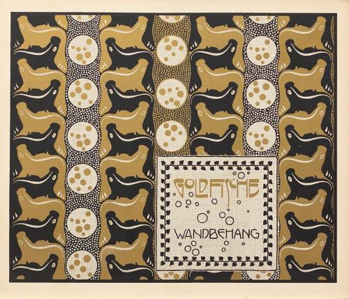 Koloman Moser, Wandbehang Goldfische, 1901, Farblithografie, Blattmaße: 24,7 × 29,7 cm, Wien Mu ...