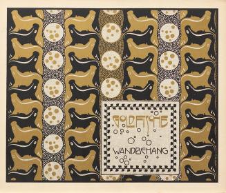 Koloman Moser, Wandbehang Goldfische, 1901, Farblithografie, Blattmaße: 24,7 × 29,7 cm, Wien Mu ...