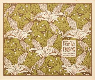 Koloman Moser, Gewebter Wandbehang Frau Nolda, 1901, Farblithografie, Blattmaße: 24,7 × 29,7 cm ...