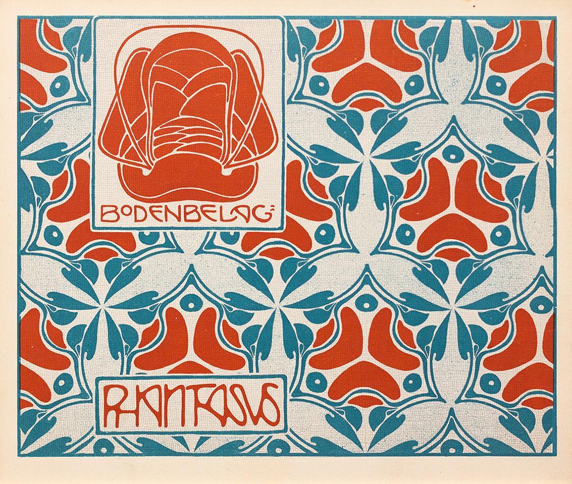 Koloman Moser, Bodenbelag Phantasus, 1901, Farblithografie, Blattmaße: 24,7 × 29,7 cm, Wien Mus ...