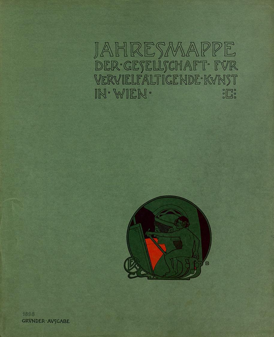 Koloman Moser, Jahresmappe der Gesellschaft für vervielfältigende Kunst in Wien, 1898, Farblith ...