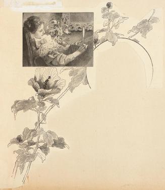 Koloman Moser, Probedruck Titelblatt, 1893, Buchdruck, kaschiert auf Karton, Blattmaße: 23 × 20 ...