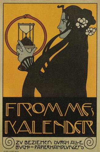 Koloman Moser, Plakat "Frommes Kalender", 1899, Farblithografie, Blattmaße: 95 × 62,9 cm, Wien  ...