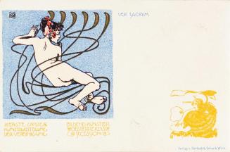 Koloman Moser, Postkarte "I. Kunstausstellung der Vereinigung bildender Künstler Österreichs Se ...