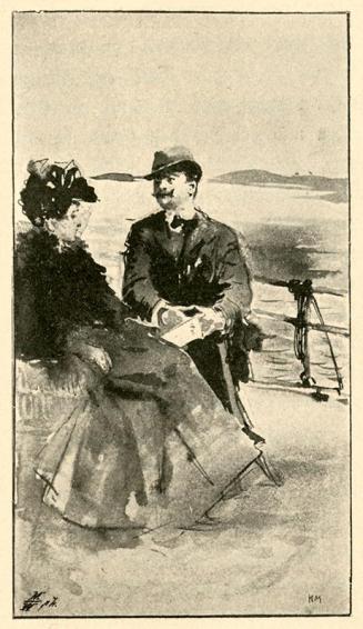 Koloman Moser, Illustration "Wasserfahrt", 1897, Buchdruck, Blattmaße: 13,5 × 8,5 cm, Wien Muse ...