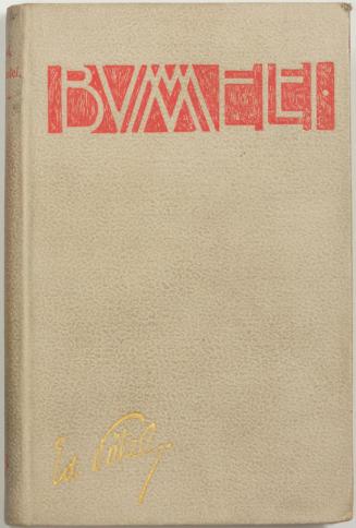 Koloman Moser, "Bummelei" von Eduard Pötzl, 1896, Farb- und Goldprägedruck auf Karton, 14 × 9,3 ...