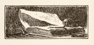 Koloman Moser, Illustration "Meine letzten Schulaufsätze", 1896, Buchdruck, Blattmaße: 13,5 × 8 ...