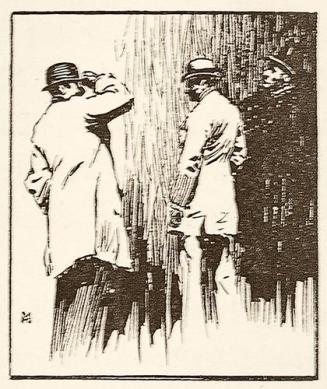 Koloman Moser, Illustration "Die Taschenweckeruhr", 1896, Buchdruck, Blattmaße: 13,5 × 8,5 cm,  ...