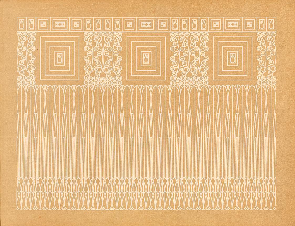 Koloman Moser, Vorsatzpapier, 1915, Buchdruck, Blattmaße: 24,3 × 32 cm, Wien Museum, Inv.-Nr. 1 ...