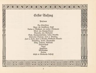 Koloman Moser, Randleiste, 1915, Buchdruck, Blattmaße: 24,3 × 32 cm, Wien Museum, Inv.-Nr. 116. ...