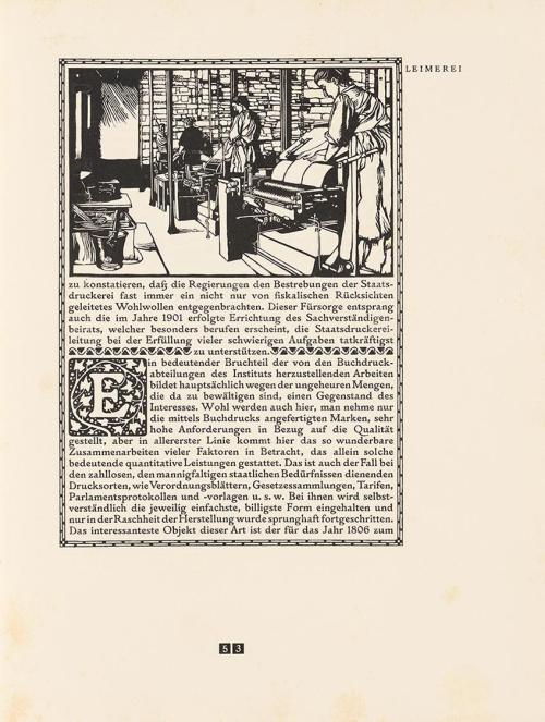 Koloman Moser, Randleiste, Initiale, 1904, Holzschnitt, Blattmaße: 40 × 29 cm, Wien Museum, Inv ...