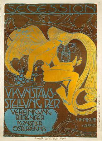 Koloman Moser, Plakat "V. Kunstausstellung der Vereinigung bildender Künstler Österreichs Seces ...