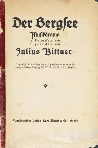 Koloman Moser, Album "Der Bergsee" von Julius Bittner, 1911, Farblithografie, Bleistift, Farbst ...