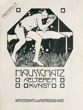 Koloman Moser, Titelblatt "Hausschatz älterer Kunst", 1901, Lithografie, Blattmaße: 39,8 × 30 c ...