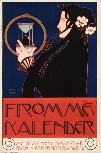 Koloman Moser, Plakat "Frommes Kalender", 1899, Farblithografie, Blattmaße: 95 × 62,9 cm, Samml ...