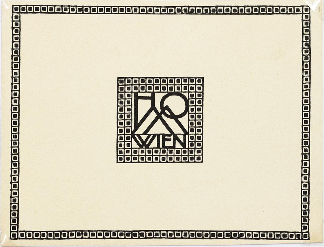 Koloman Moser, Briefpapier mit Signet der Galerie Miethke, 1905, Buchdruck, Blattmaße: 11,5 × 1 ...