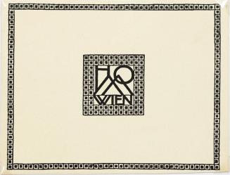 Koloman Moser, Briefpapier mit Signet der Galerie Miethke, 1905, Buchdruck, Blattmaße: 11,5 × 1 ...