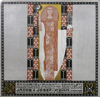 Koloman Moser, Katalogeinband für die Möbelfirma „Jacob & Josef Kohn“, 1908, Farblithografie mi ...