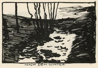 Koloman Moser, Illustration „Nach dem Winter“, 1895, Buchdruck, Blattmaße: 18,1 × 11,7 cm, WStL ...