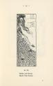 Koloman Moser, Illustration „Mädchen mit Schmetterling“, 1895, Buchdruck, Blattmaße: 18,1 × 11, ...
