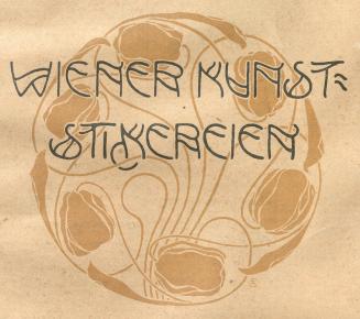 Koloman Moser, Titelblatt "Wiener Kunststickereien", 1901, Buchdruck, Blattmaße: 28 × 22,1 cm,  ...